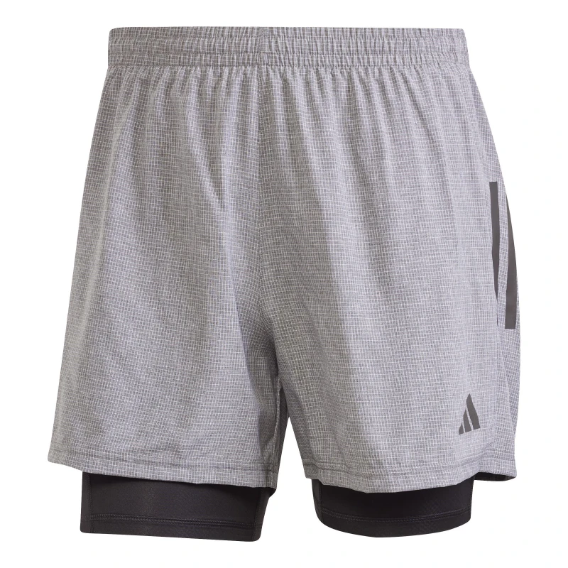 Image of adidas Own the Run 2-in-1 Running Shorts Mens Grey Six Mel male S