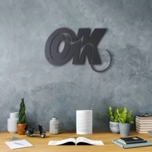 Image of Oh Ok Black Decorative Metal Wall Accessory