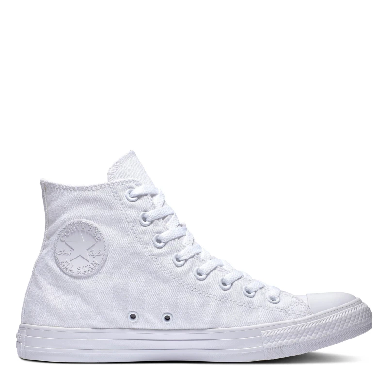 Image of Converse all star mono hi trainers in white White UK 8 (EU 41½)