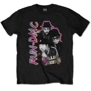 Image of Run DMC - Hollis Queens Homage Unisex Small T-Shirt - Black