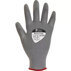 Image of 304-MAT Matrix 'P' Grip Grey Nylon Glove Size 10