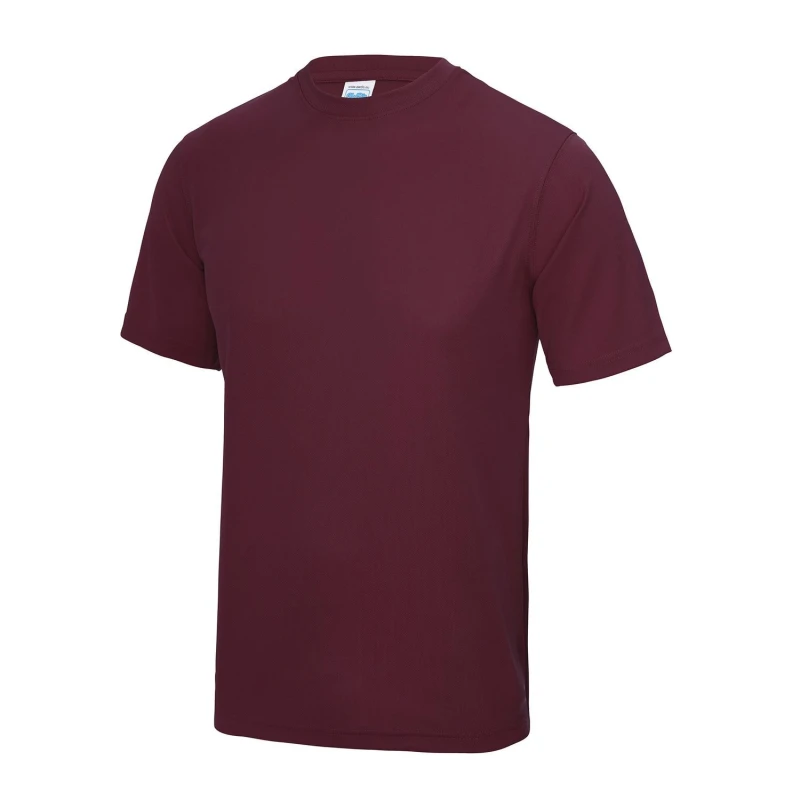 Image of AWDis AWDis Men Just Cool Performance Plain T-Shirt in Burgundy Size: X-Small Burgundy XS Male 5055747892994