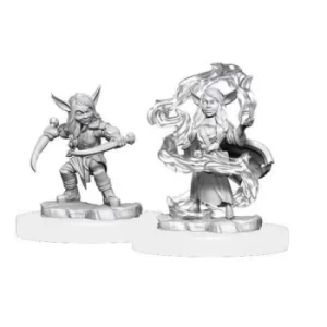 Image of Critical Role Unpainted Miniatures (W1) Goblin Sorceror and Rogue Female