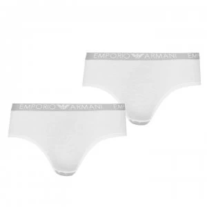Image of Emporio Armani 2 Pack Cheeky Pants White Size L Men