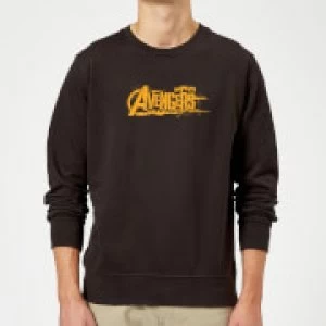 Image of Marvel Avengers Infinity War Orange Logo Sweatshirt - Black