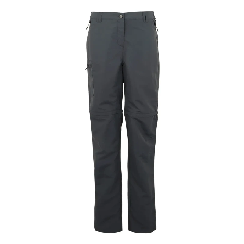 Image of Womens waterproof zip-off trousers Regatta Chaska III Gris Female 48 Long