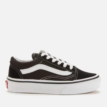 Image of Vans Kids Old Skool Trainers - Black/True White - UK 13 Kids