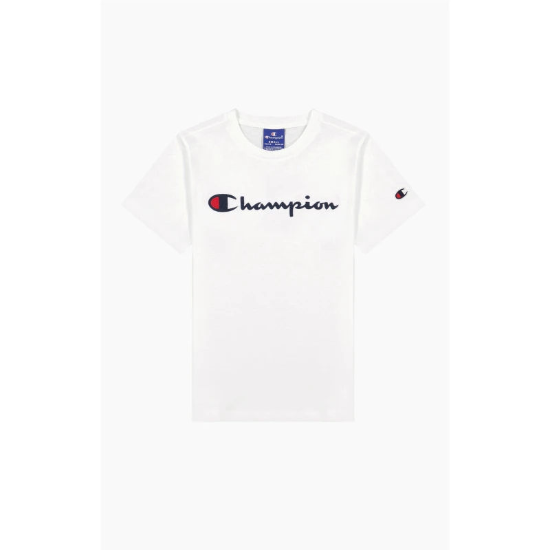 Image of Champion Logo T-Shirt - White White 7 - 8 Years