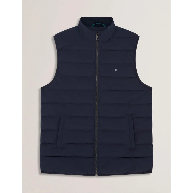 Image of Ted Baker Mens Lightweight Quilted Gilet Navy male S (2)