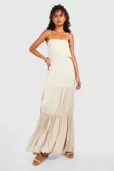 Image of Strappy Tiered Maxi Dress