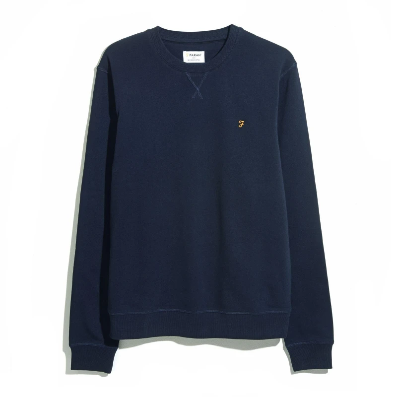 Image of Farah Tim Crew Sweatshirt True Navy 412 male Small