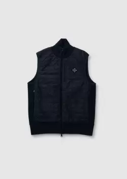 Image of J.Lindeberg Mens Becket Hybrid Zip Vest In Jl Navy