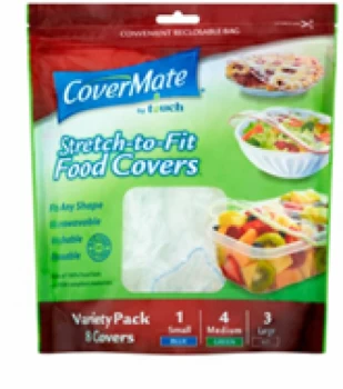 Image of Covermate Stretch To Fit Reusable Food Covers - 8 Pack