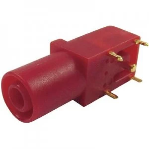 Image of Safety jack socket Socket right angle Pin diameter 4mm Red Cl