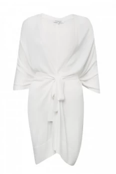 Image of Great Plains Soft Drape Knit Belted Wrap Optic White