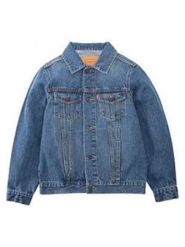 Image of Levis Boys Denim Trucker Jacket - Mid Wash
