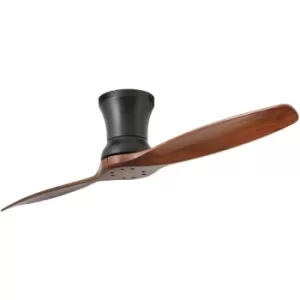 Image of Faro Lama Large Ceiling Fan Without Light Black, Wood