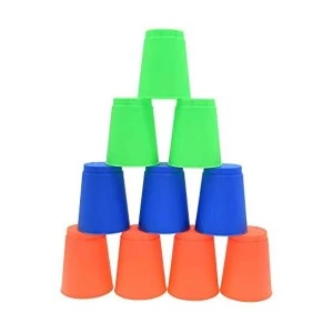 Image of Pre-Sport Unisex-Youth Stacking Cups (Pack of 12), Blue/Green/Orange