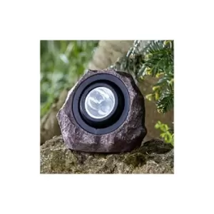 Image of Solar Powered Spotlight Super Bright Rock Effect Garden Lighting (15L)