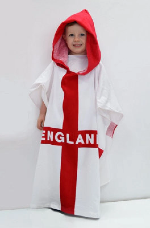 Image of Rapport Home England Hooded Beach Towel (White)