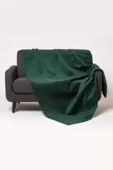 Image of Diamond Quilted Velvet Throw