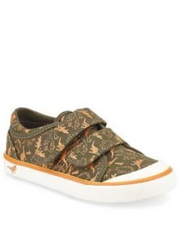 Image of Start-Rite Boys Jurassic Canvas Strap Plimsoll - Green