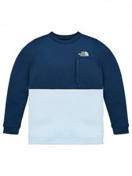 Image of The North Face Boys Slacker Crew Neck Sweat - Blue