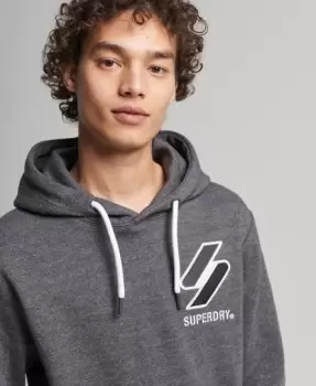 Image of Superdry Code Chest Logo Applique Hoodie