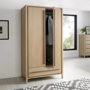 Image of Rimini Aged Oak & Weathered Oak Double Wardrobe