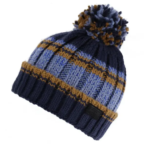 Image of Regatta Mens Davion VI Acrylic Knitted Turn Up Beanie One Size NAVY RMC120-540-ONE