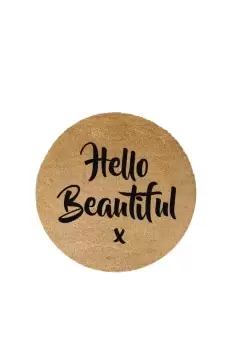 Image of Hello Beautiful Circle Doormat