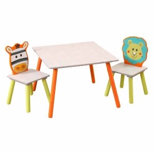 Image of Liberty House Toys Lion and Zebra Table and Chairs