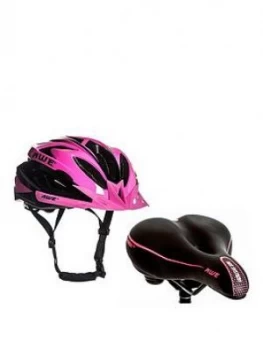 Image of Awe Ladies Helmet and Saddle Set, Pink, Women