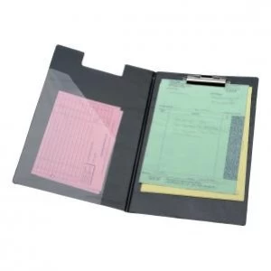 Image of Office Clipboard Fold Over Executive PVC Finish with Pocket Foolscap