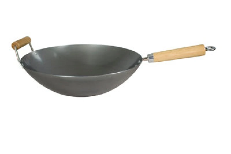 Image of Dexam Professional Carbon Steel Wok With Helper Handle (14")