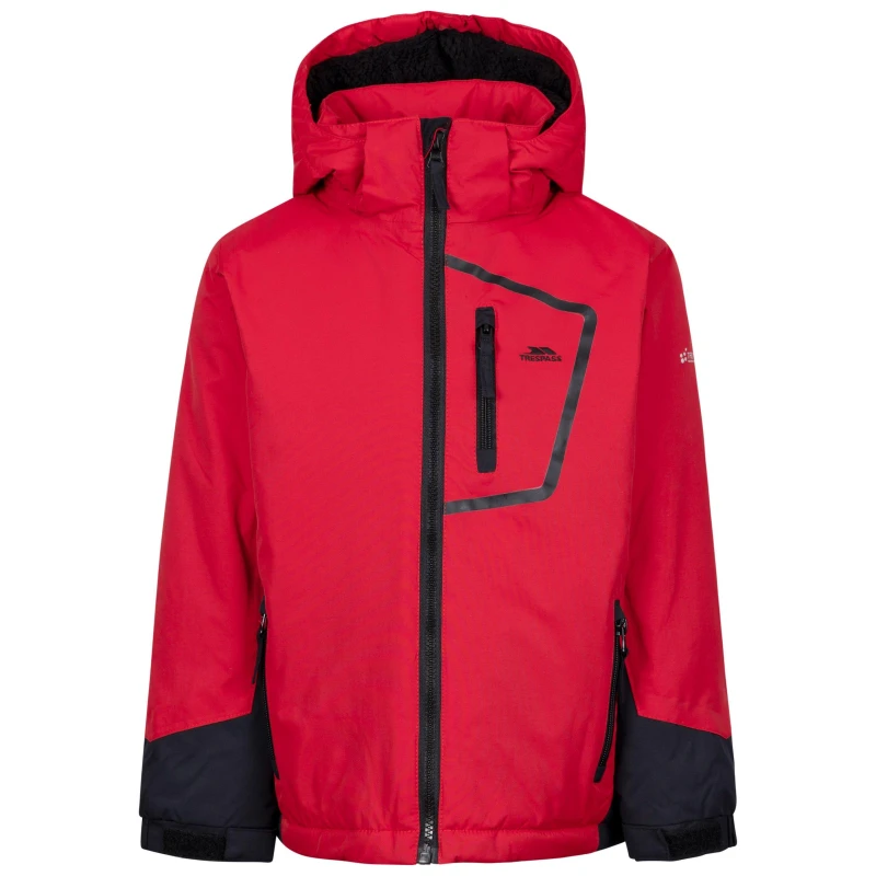Image of Trespass Kids Elder Waterproof Jacket Red male 3-4 Yrs