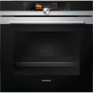 Image of Siemens IQ-700 HR678GES6B WiFi Connected Built In Electric Single Oven with added Steam Function - Stainless Steel - A+ Rated