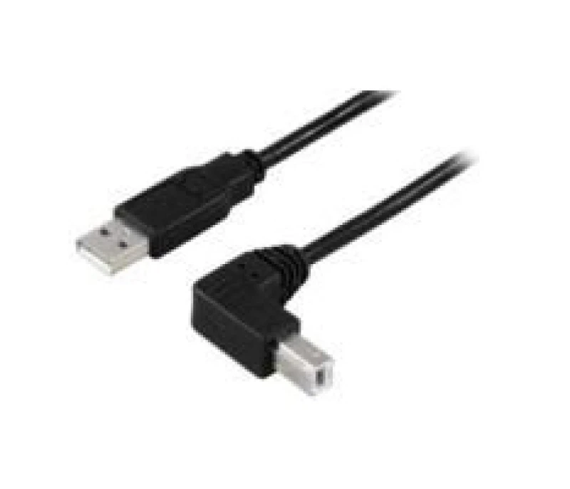 Image of Microconnect USBAB2ANGLE10 USB cable 10 m USB A USB B Black