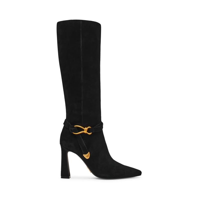 Image of Steve Madden Womens Sirrens Knee High Boots Black Sued female 4 (37)