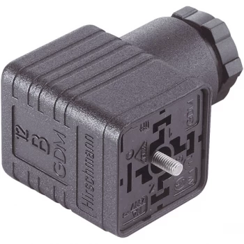 Image of Hirschmann 932 109-100 GDM 3011 J Right-angle Connector Black 3 + ...