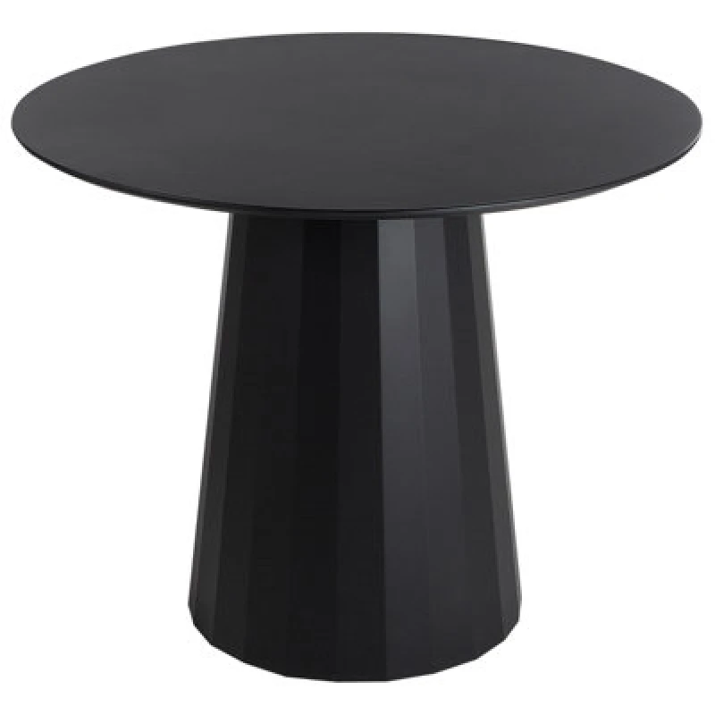 Image of Beliani Dining Table Plato Black 100 Cm 100 Cm Metal