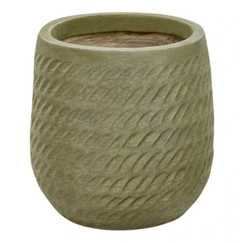 Image of Beliani Plant Pot Livadia 19cm Olive Green