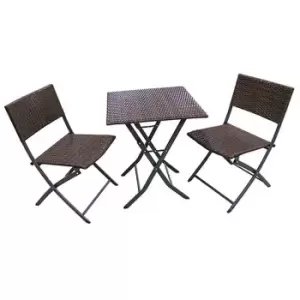 Image of Royalcraft Nevada Folding Bistro Set - Brown