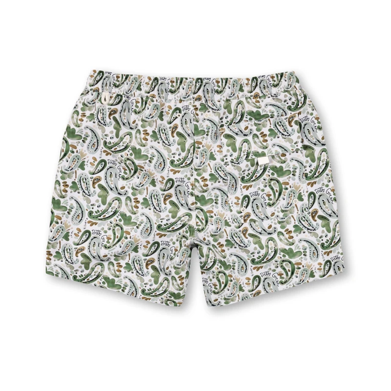 Image of Pretty Green Mens Aquarelle Swim Shorts Stone male Small