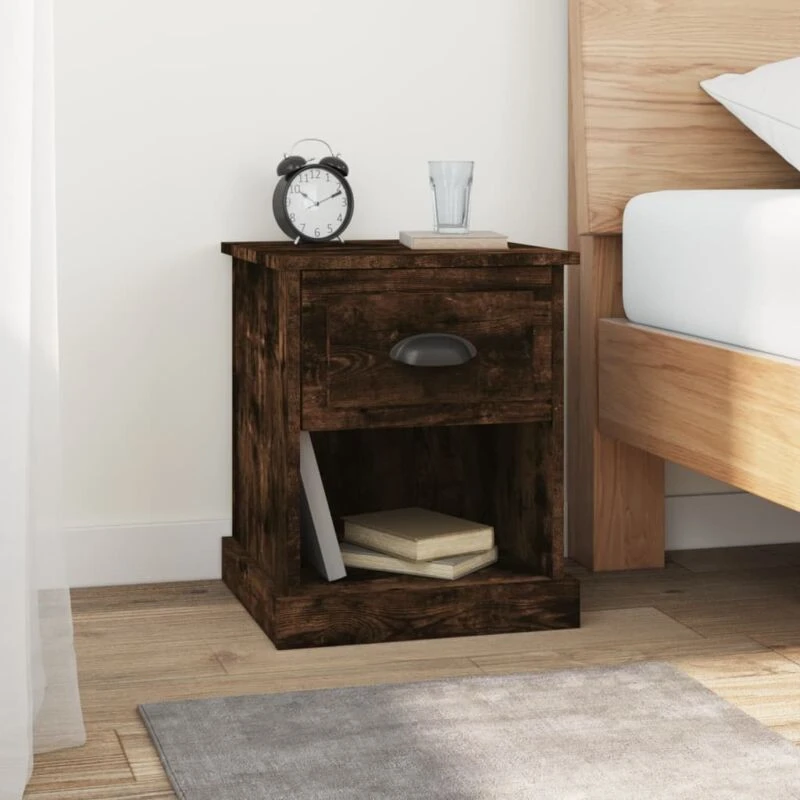 Image of VIDAXL Bedside Cabinets 2 pcs Smoked Oak 39x39x47.5cm Engineered Wood Vidaxl 8720845790295