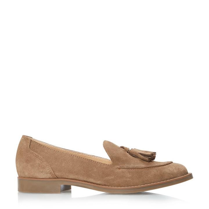 Image of Dune Taupe Suede 'Gimme' Loafers - 3