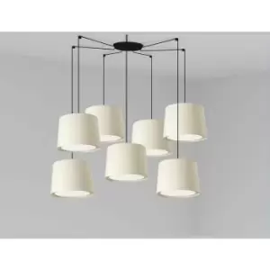 Image of Faro Conga White Pendant Suspension Pendant Lamp 7 Light