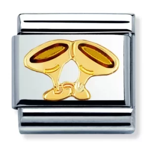 Image of Nomination CLASSIC Gold Daily Life Champagne Glasses Charm 030209/24