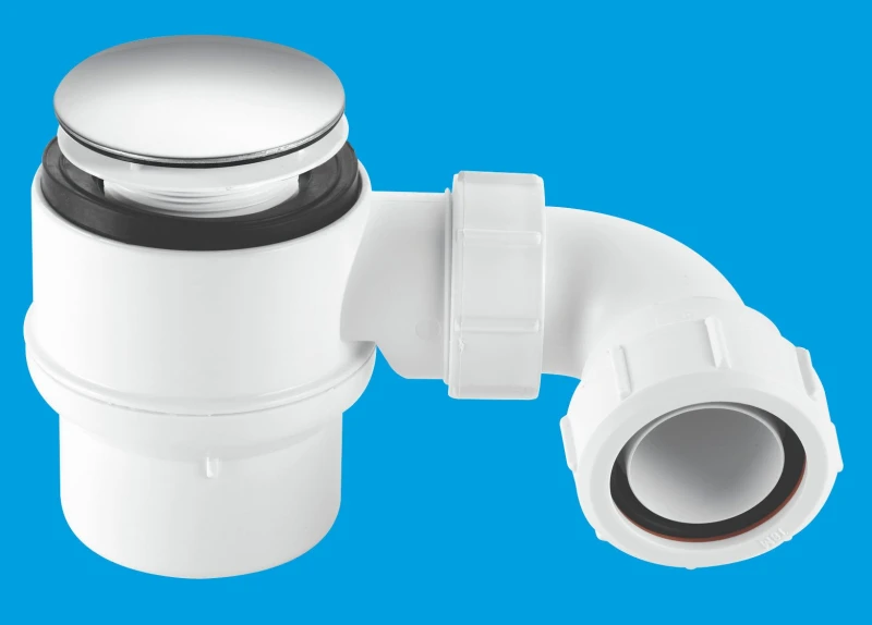 Image of McAlpine STW4M-95 50mm Water Seal Shower Trap with Universal Outlet White