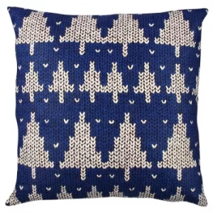 Image of A11872 Multicolor Cushion Christmas Tree Blue
